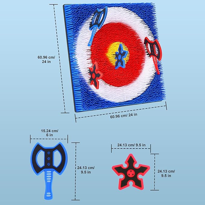 Axe Throwing Bristle Target with 8 Throwing Axes Set,Axe Throwing Game for Backyard, Indoor &Outdoor,Yard Games,Carnival Games