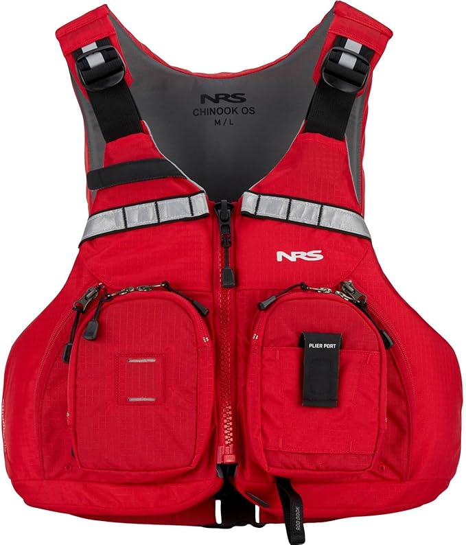 NRS Chinook OS Lifejacket (PFD) – Coast Guard Approved Adult Life Jacket for Off-Shore Kayaking, Fishing & Boating – Reflective Fishing Personal Flotation Device – Men's & Women's Life Vest
