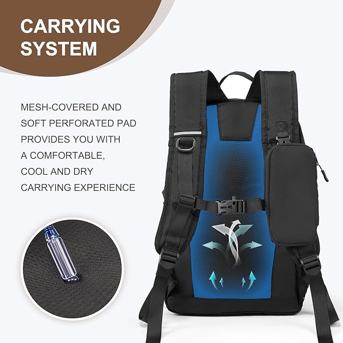 Hiking Backpack for Women Men 20l with Removable Phone Pocket Lightweight Small Travel Backpack Hiking Daypack for Women Men