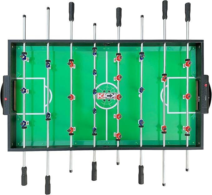 KICK Quad 48″ 4-in-1 Multi Game Table - Combo Game Table Set - Foosball, Billiards/Pool, Glide Hockey and Table Tennis for Home, Game Room, Friends and Family!