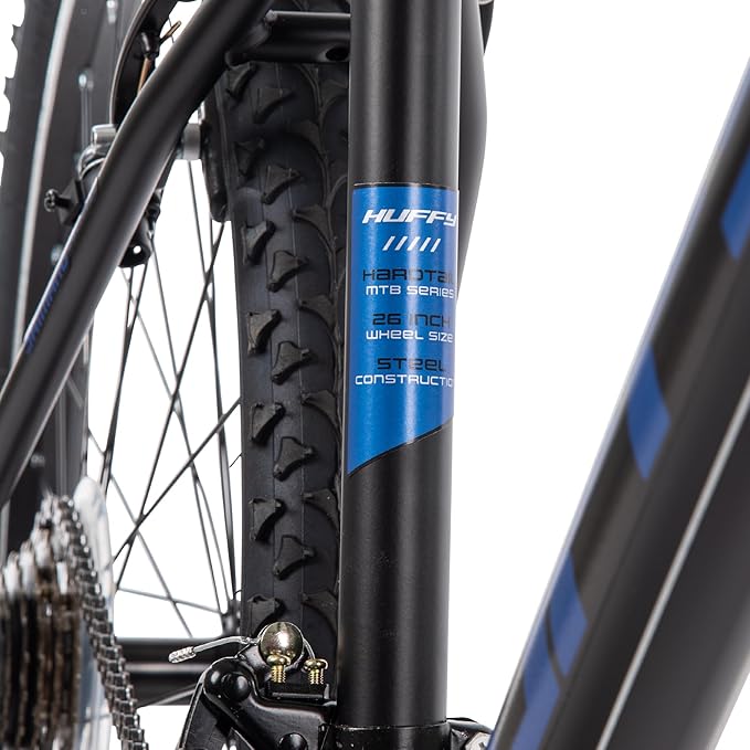 Huffy Stone Mountain Hardtail Mountain Bike for Boys/Girls/Men/Women, 20"/24"/26" Sizes, 6 or 21 Speed Shimano Twist Shifting, Front or Dual Suspension, Comfort Saddle, Sleek Colors