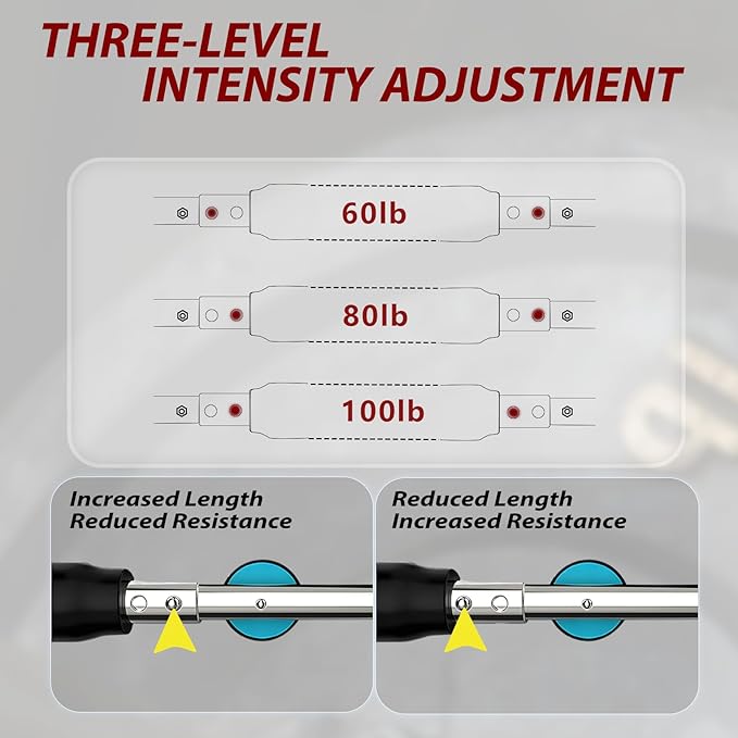 Twister Arm Trainer, Chest Workout Equipment, Three-Level Adjustable Forearm Strengthener at Home, Portable Fitness Exerciser, Gifts for Men Women Dad Bro Husband