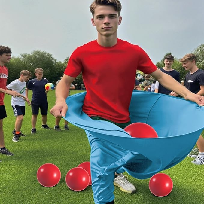 Granny Pants Yard Game, Granny Pants Outdoor Game with Bouncy Balls, Giant Outdoor Recreational Tossing Games, Team Relay Family Reunion Party Field Game Set