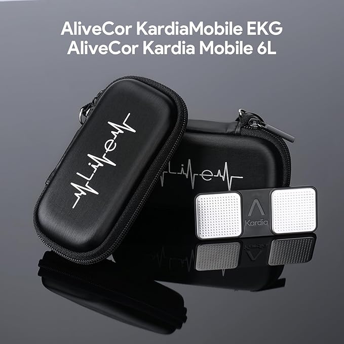 Case for AliveCor kardia Mobile Heart Monitor EKG/Wireless 6-Lead EKG, Travel Case Protective Cover Storage Bag