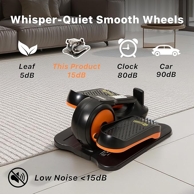 Under Desk Elliptical Machine,Electric Ellipse Leg Exerciser as See on TV with Remote Control,12 Level Speeds Seated Pedal Exerciser for Seniors Adults, Manual & Auto Mode