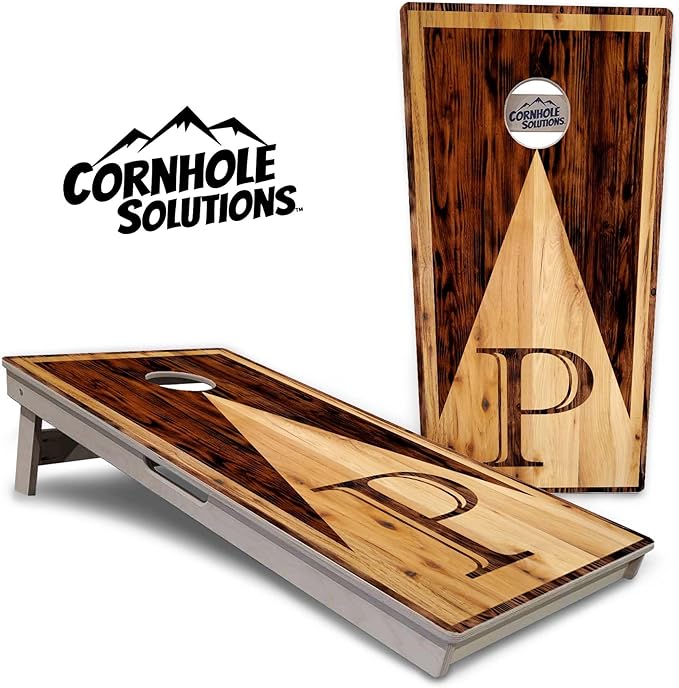 Tournament Cornhole Boards - Regulation 2'x4' Set 3/4" Baltic Birch - Bags Sold Separatetly (Wood Letter Design)