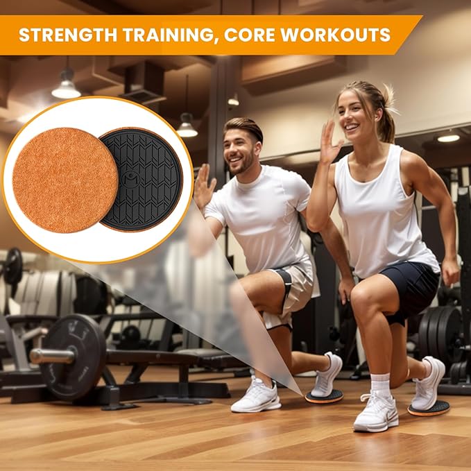 MUYOS Sliders for Working Out, Floor Sliders for Exercise, Sliding Discs for Hardwood Floors – Core and Strength Training, Protects Floors, Ideal for Home Gym Fitness