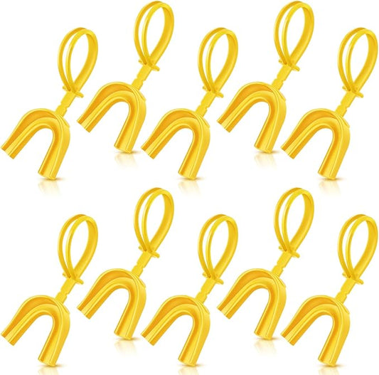 Dunzy 10 Pcs Strapped Mouth Guard Sports Mouthguard with Strap No Boiling Mouthguard Adult Youth Football Mouthpiece Mouth Protector for Boxing Basketball Lacrosse