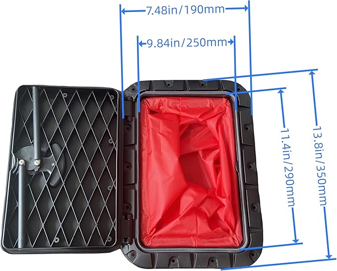 Round/Square Hatch Cover Deck Panel, ABS Sealed Hatch Cover kit with red Waterproof Bag, Suitable for Kayaking