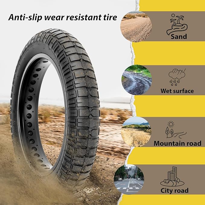 MOHEGIA E-bike Fat Tires Replacement Set: 2 Pack 26x4.0 inch Electric Bicycle Tires, Pair Inner Tubes with Tire Levers, High-Performance with Street or Urban Road Riding