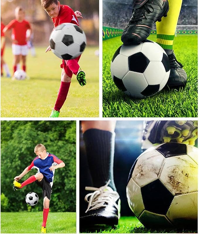 6-Pack Christian Charity Donation Soccer Balls with Pump, Sizes 5/4/3, Deflated Bulk Set for Samaritan's Purse Operation Christmas