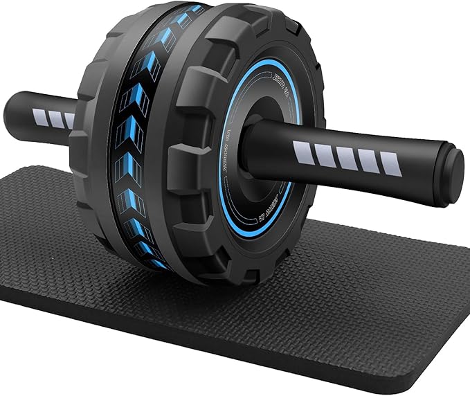 Ab roller wheel with knee pad for abdominal exercise core workout weight loss no noise easy to assembling light weight perfect home gym equipment for men & women