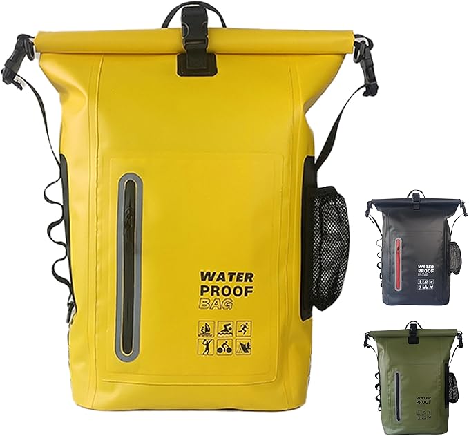 Dry Bag Waterproof 25L-Floating&Lightweight Bags for Women Waterproof Backpack for Kayaking, Boating, Fishing,Paddle boarding, Camping, Hiking,Roll-Top Seal&Adjustable Shoulder Straps