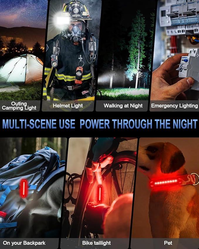 Upgrade Super Bright 6 LED Bike Light for Night Riding,3800 Lumens Aluminum Rechargeable Bicycle Light, 6000 mAh ，Runtime 48+hrs,10 Modes Waterproof Safety Bike Headlight Taillight for Outdoor Cycling