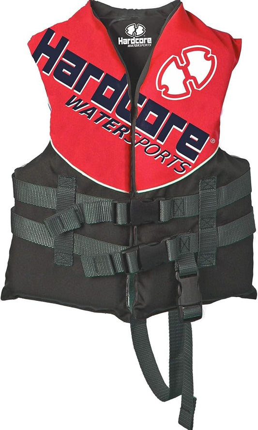 Hardcore Coast Guard Type III PFD for Youth Child Teen Adult; Life Vest Flotation Device; Life Jacket Paddle Vest for Big Kids, Jet ski, Wakeboard, Hardshell Kayak Life Jacket