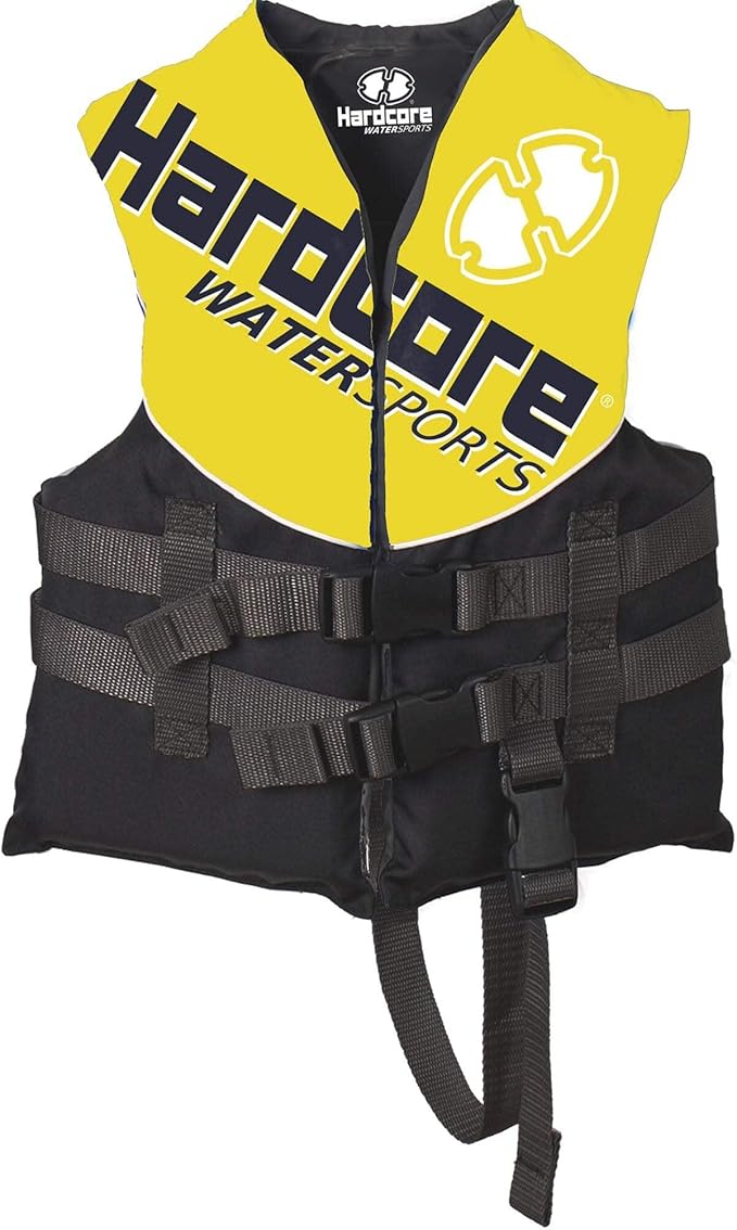 Hardcore Coast Guard Type III PFD for Youth Child Teen Adult; Life Vest Flotation Device; Life Jacket Paddle Vest for Big Kids, Jet ski, Wakeboard, Hardshell Kayak Life Jacket