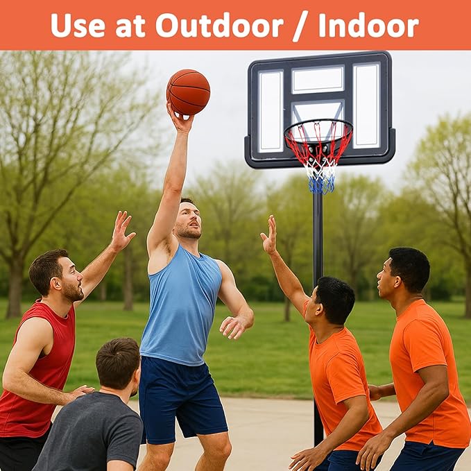 Basketball Hoop Outdoor Adjustable, Portable Basketball Hoop Goal System in Backyard/Driveway/Indoor