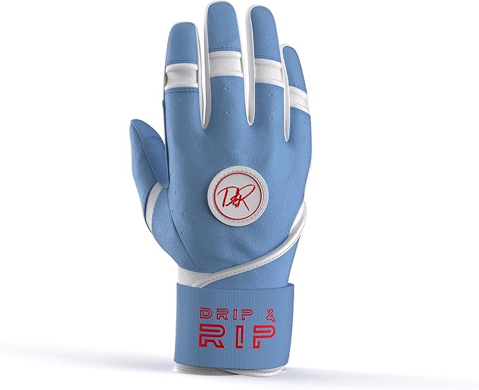 Drip & Rip Baller Series - Youth Batting Gloves + Adult Batting Gloves - for Softball and Baseball - Long Cuff Style for Men and Youth