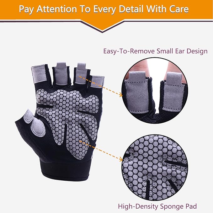 Workout Gloves for Men and Women, Breathable Exercise Gloves for Weight Lifting, Cycling, Gym, Training, Fitness