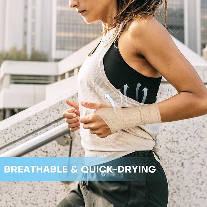 48 Pack 2” x 5 Yards Self Adhesive Bandage Wrap, Elastic Breathable Cohesive Bandage Wrap Athletic Stretch Tape for Wrist Ankle Sports (Brown)