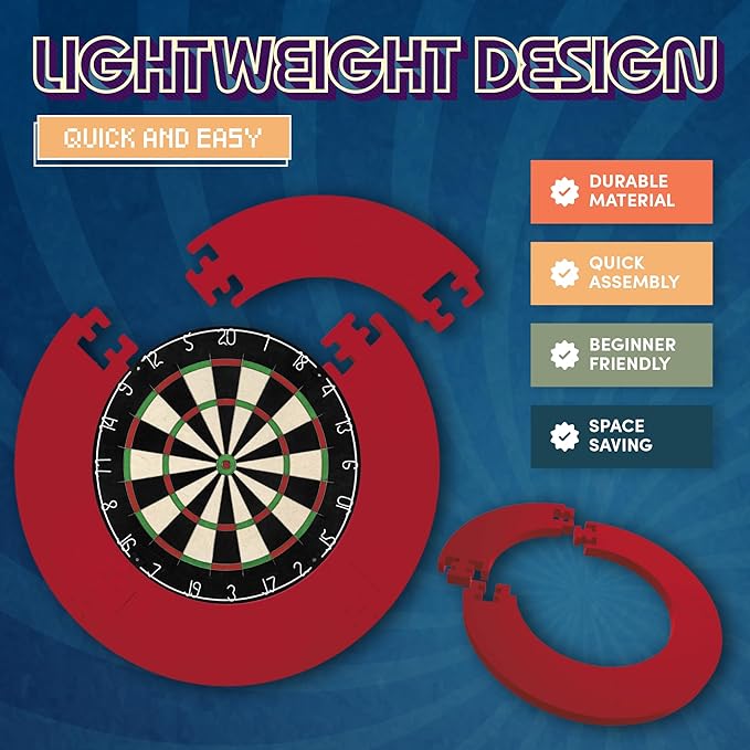 | Dartboard Surround Durable Lightweight EVA Jigsaw Ring Design, Multiple Colours