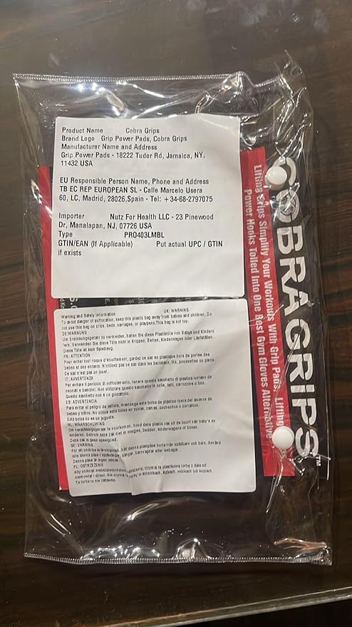 Cobra Grips PRO Weight Lifting Gloves Heavy Duty Straps Alternative Power Lifting Hooks for Deadlifts Adjustable Neoprene Padded Wrist Support Bodybuilding