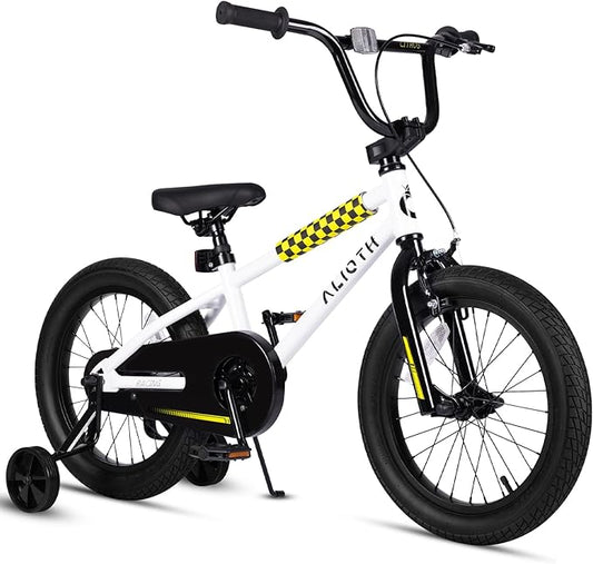 BMX Style Kids Bike for 2-8 Years Old Boys Girls Toddlers 12 14 16 Inches Bicycle with Training Wheels Coaster Brake, Multiple Color