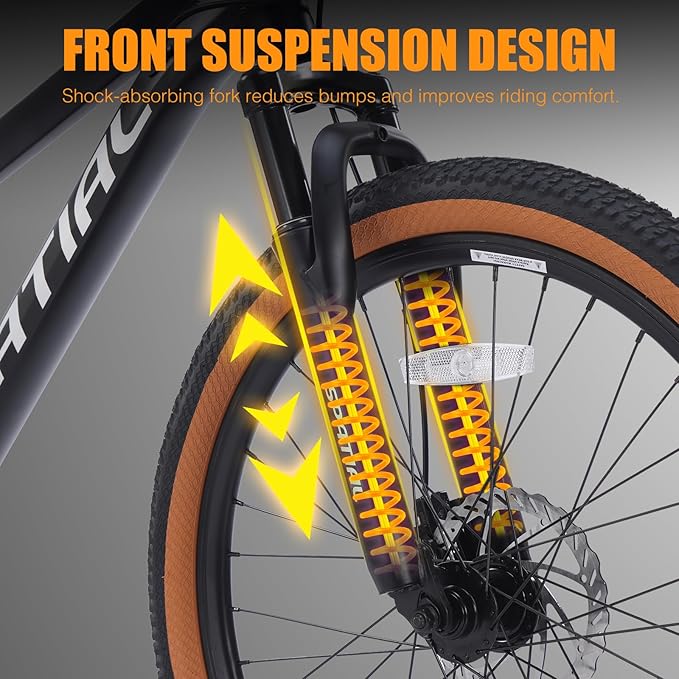 SPATIAL Mountain Bike, 24/26/27.5/29 inch Outdoor Cycling Bike,21/8 Speed Lightweight Aluminum Frame | Dual Disc Brakes,Adjustable Ergonomic Seat for Men Women Adult,MTB Bicycle