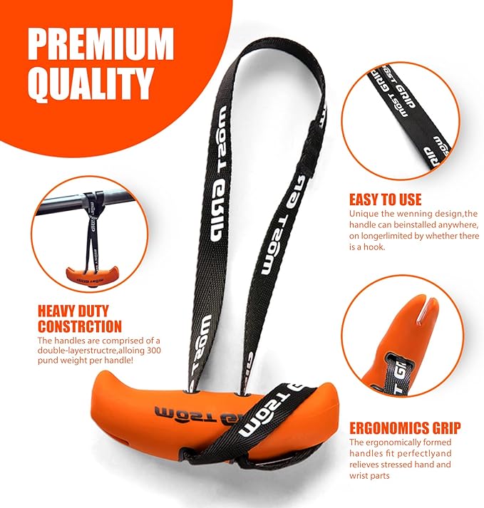 MOST Neutral Grip Pull Up Handles for Home Gym Workout, Ergonomic Pull Up Grips with Non-Slip for T-bar Row