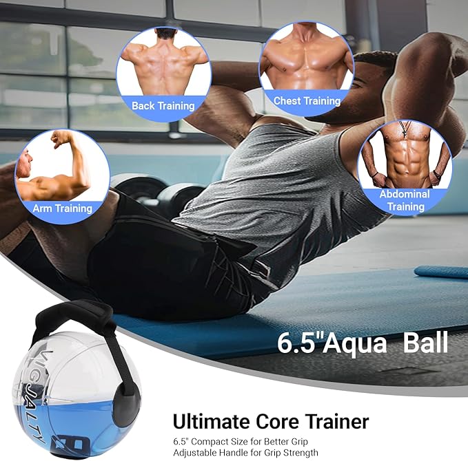 Heavy Duty Adjustable Aqua Bag - Durable Water Filled Training Aqua Bags for Strength Core & Full Body Workouts - Portable Fitness Equipment - Home Gym Outdoor Water Weights Sandbag Alternative