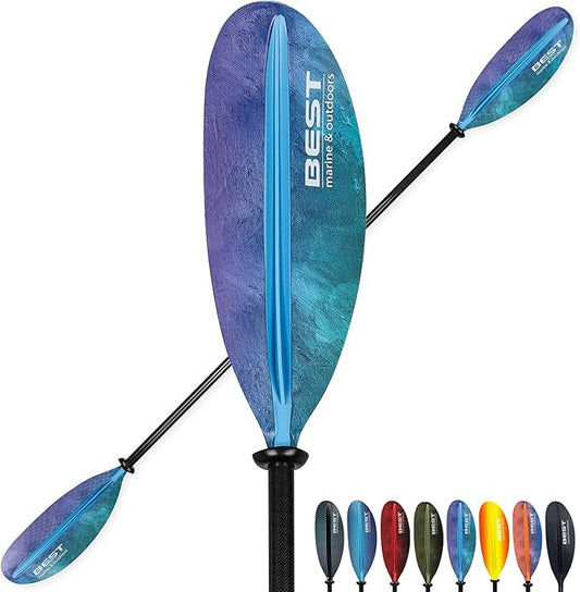 Best Marine and Outdoors Kayak Paddle, Carbon Fiber Shaft & Fiberglass Reinforced Polypropylene Blades, 220cm, 234cm, 250cm, Lightweight Kayak Paddles for Adults