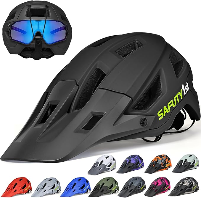 Mountain Bike Helmet for Adults & Youth Lightweight Impact-Resistant with Adjustable Dial & Removable Visor Unisex Helmet for Mountain Biking Bicycle Clcying