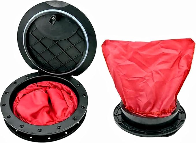 Hatch Cover Deck Plate ABS Easy Install Accessories Hatch Cover with Red Waterproof Bag and Fasteners for Kayak Boat Fishing Rigging
