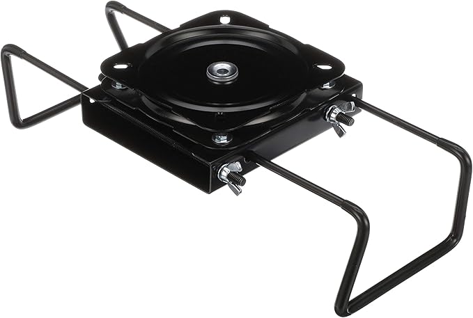 Attwood 15700-3 Seat Mount, Clamp-On With Swivel, Adjusts from 7 ½ inches to 18 inches, Black, Powder-Coated Steel