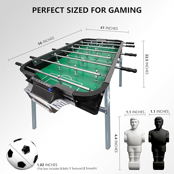 Outdoor Foosball Table Adult Size - Game Tables for Adults with Balls & Players - Soccer Table Game for Indoor Use - Weatherproof Perfect for Tournaments