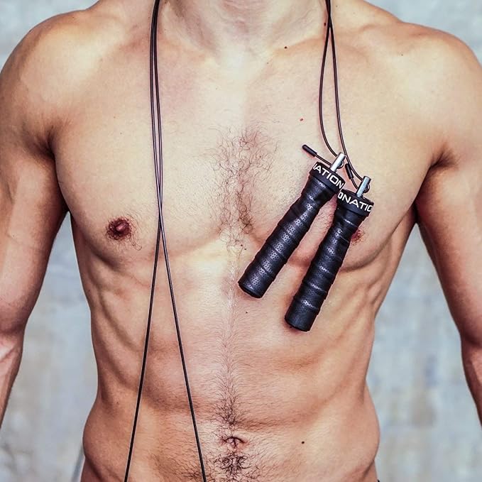 WOD Nation Weighted Jump Rope for Women & Men - 1 Pound (1LB) Adjustable Heavy Speed Jump Rope Handles with Removable Weights 4Crossfit, Cross Training, Boxing.