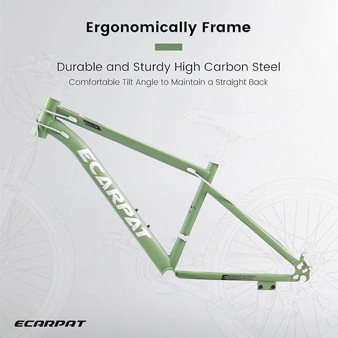 Mountain Bike 27.5 Inch Wheels, 21-Speed Mens Womens Trail Commuter City Mountain Bike,High Carbon Steel Frame Disc Brakes Thumb Shifter Front Fork Bicycles