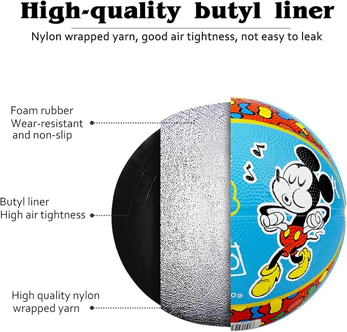 Kids Basketball Size 5 Youth Basketball 27.5" for Indoor Outdoor Play Games,Training Basketball for Beginner(Boys&Girls)