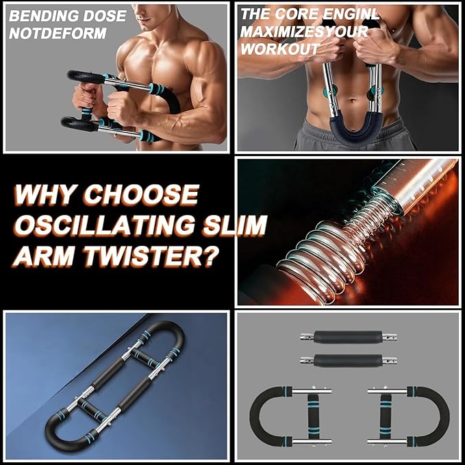 Mr Sculpt Gorilla Bar Twister Arm Trainer 40-90lb & 90-120lb Adjustable Chest Workout Equipment | Portable Power Twister Bar for Men | Home Gym Equipment | Arm & Forearm Strength Trainer