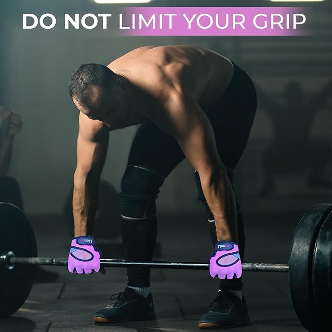 LIONCO Workout Gloves for Men Women,Weight Lifting Gloves with Breathable Gel Padded Excellent Grip for Gym Exercise,Cycling,Weightlifting,Fitness Training,Pull Ups and Climbing and Rowing