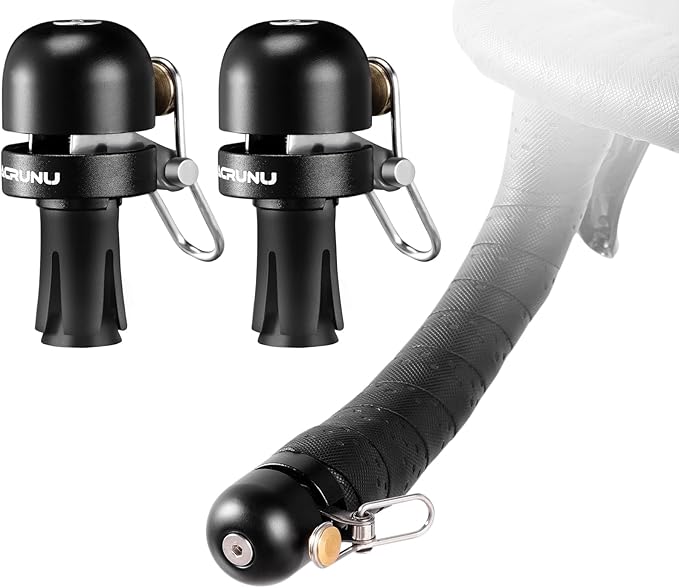 Bike Handlebar Bell - 80dB Loud Aluminum Alloy End Plug Bell for Road & Mountain Bicycles | 18-25mm Compatible | Waterproof & Lightweight 65g