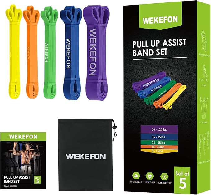 Resistance Bands Set, Pull Up Assist Bands - Stretch Resistance Band - Mobility Band Powerlifting Exercise Bands for Resistance Training, Physical Therapy, Home Workouts