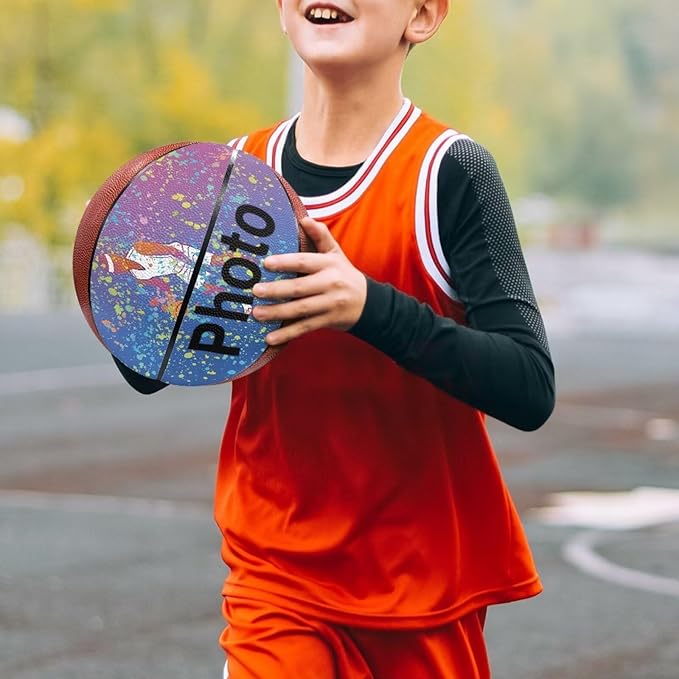 Personalized Basketball Leather Basketball Custom Basketball with Your Personalized Pictures Text Sports Equipment
