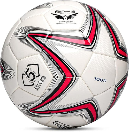 Soft PU Leather Soccer Ball, Indoor Outdoor Team Sports, Training Practicing Game Match Soccer Ball Gift for Adult Youth, 1pcs