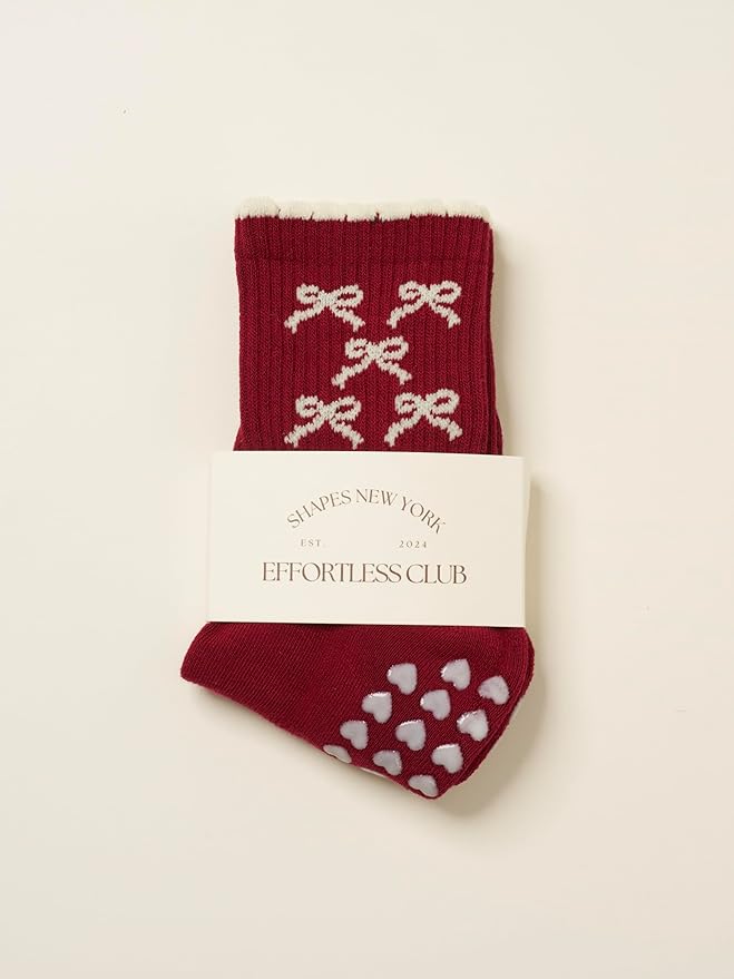 Crew Half Calf Grip Socks, Cutest Fruits Pilates Socks, Ruffle socks, Non-Slip, Barre Yoga Fitness