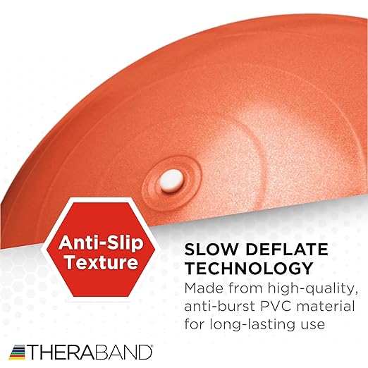 THERABAND Pro Series Exercise Ball, 22" Red Stability Trainer for 5'1"–5'6" Users, Anti-Burst Yoga & Pilates Ball, Balance & Core Trainer, For Athletes Fitness at Gym & Home