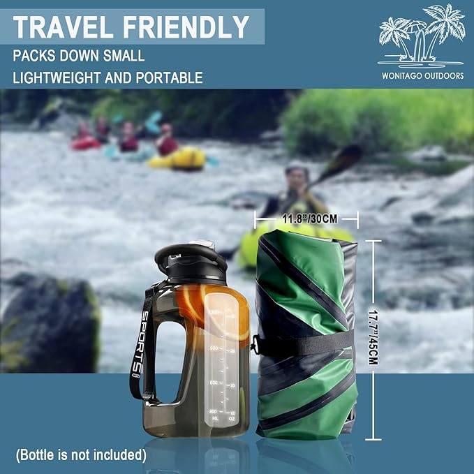 Packraft TPU Inflatable Travel Kayak with Soft Seat Lightweight Packrafts for Flat Water Rafting/Bicycle Drifting/Litewater Dinghy, 1 Person