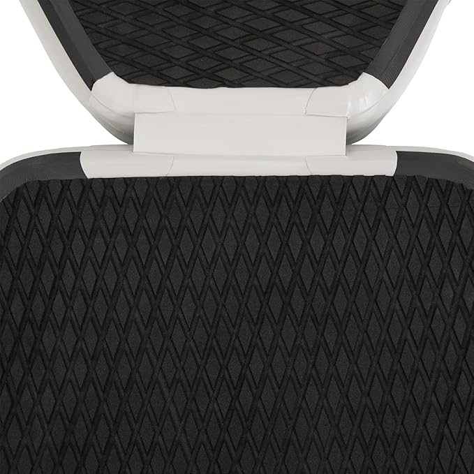 Inflatable Kayak Seat, Universal Paddle Board Seat, Thicken Seat Cushion for Kayak with Foldable Back Support Adjustable Back Strap for Sit On Top Kayaks Canoes Fishing Boats 17.7*18.8*17.7in (Black)