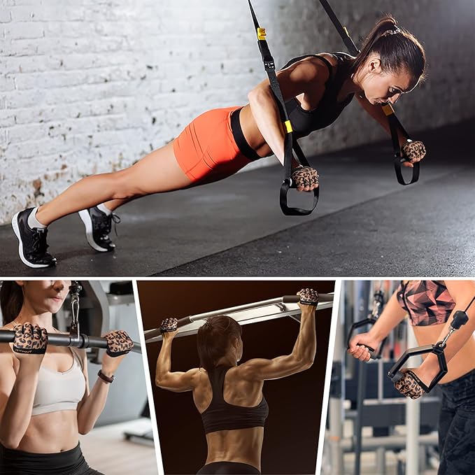 Minimal Workout Gloves,Short Micro Weight Lifting Gloves Grip Pads with Full Palm Protection & Extra Grip for Men Women Weightlifting,Gym,Cross Training,Powerlifting,WODs.