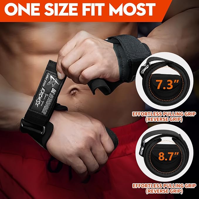 LARA STAR Weight Lifting Wrist Straps for Maximum Grip Support,Lifting Strap for Weightlifting, Gym Grips Hook for Deadlifts, Powerlifting, Heavy Shrug Women/Men